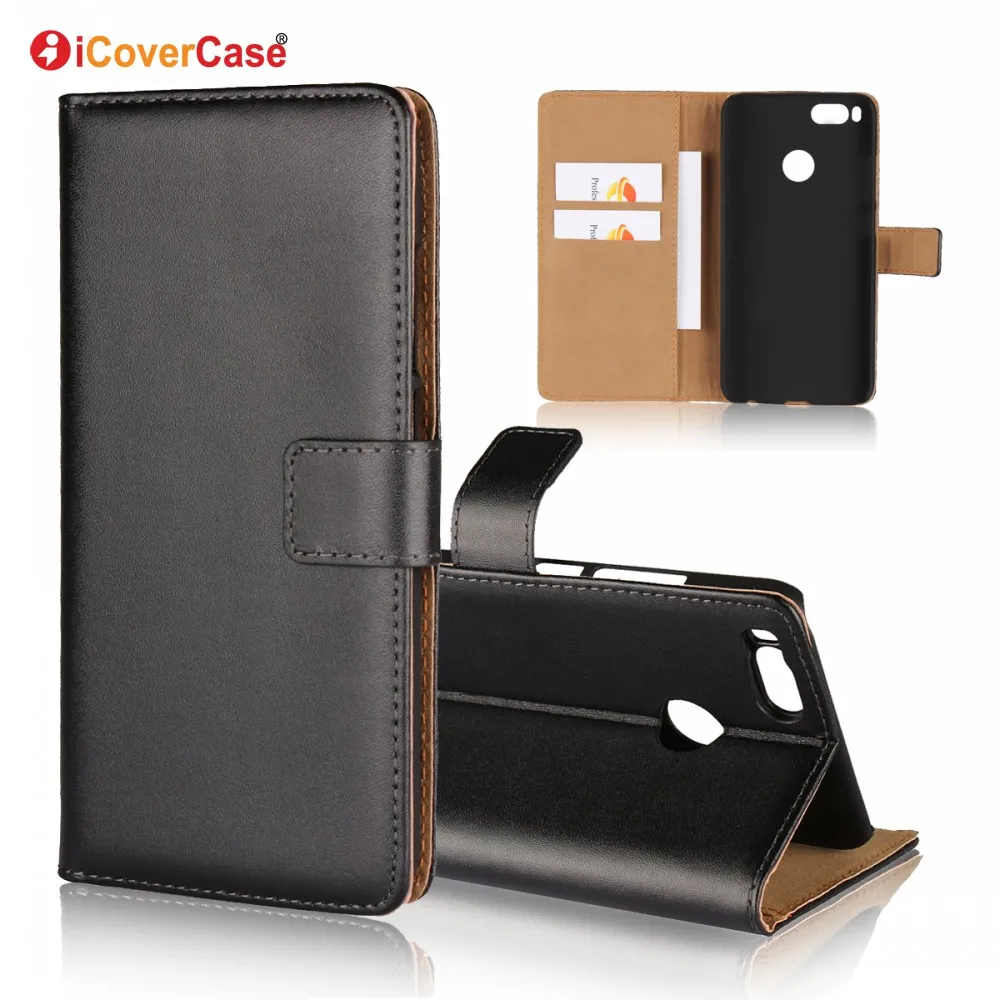 

iCoverCase Mobile Phone Accessories Leather Wallet Case For Xiaomi Mi A1 5X Cover Phone Bag, Black