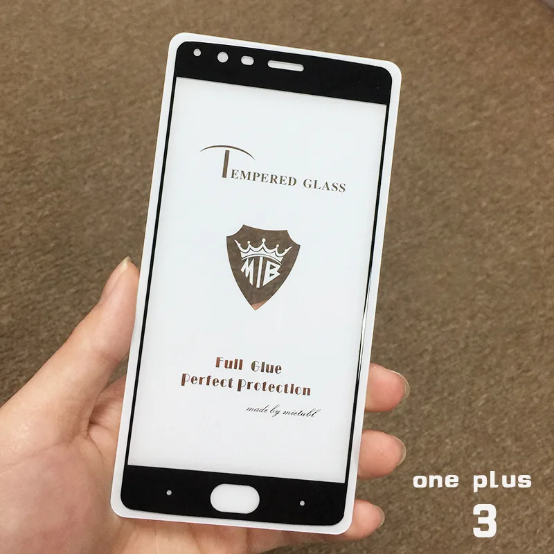 IN STOCK 2.5D Full Tempered Glass Screen Flim For OnePlus 3 3T Full glue perfect fit
