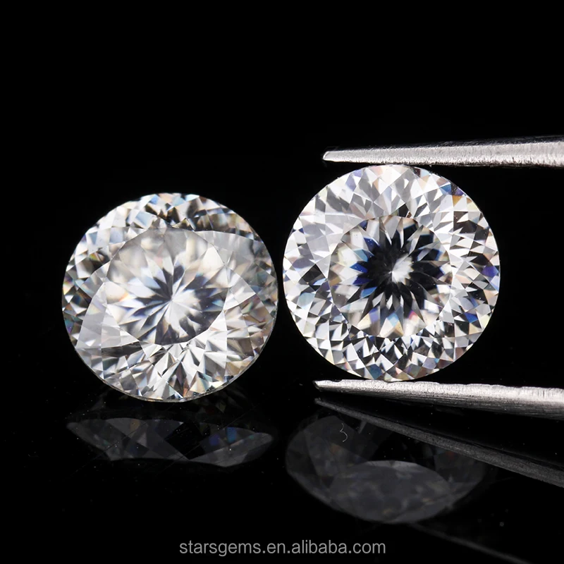 

Starsgem 6.5mm portugal cut loose gemstones round shape white color moissanite diamond