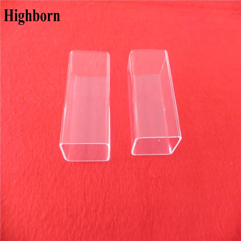 
transparent polish square quartz glass tube 