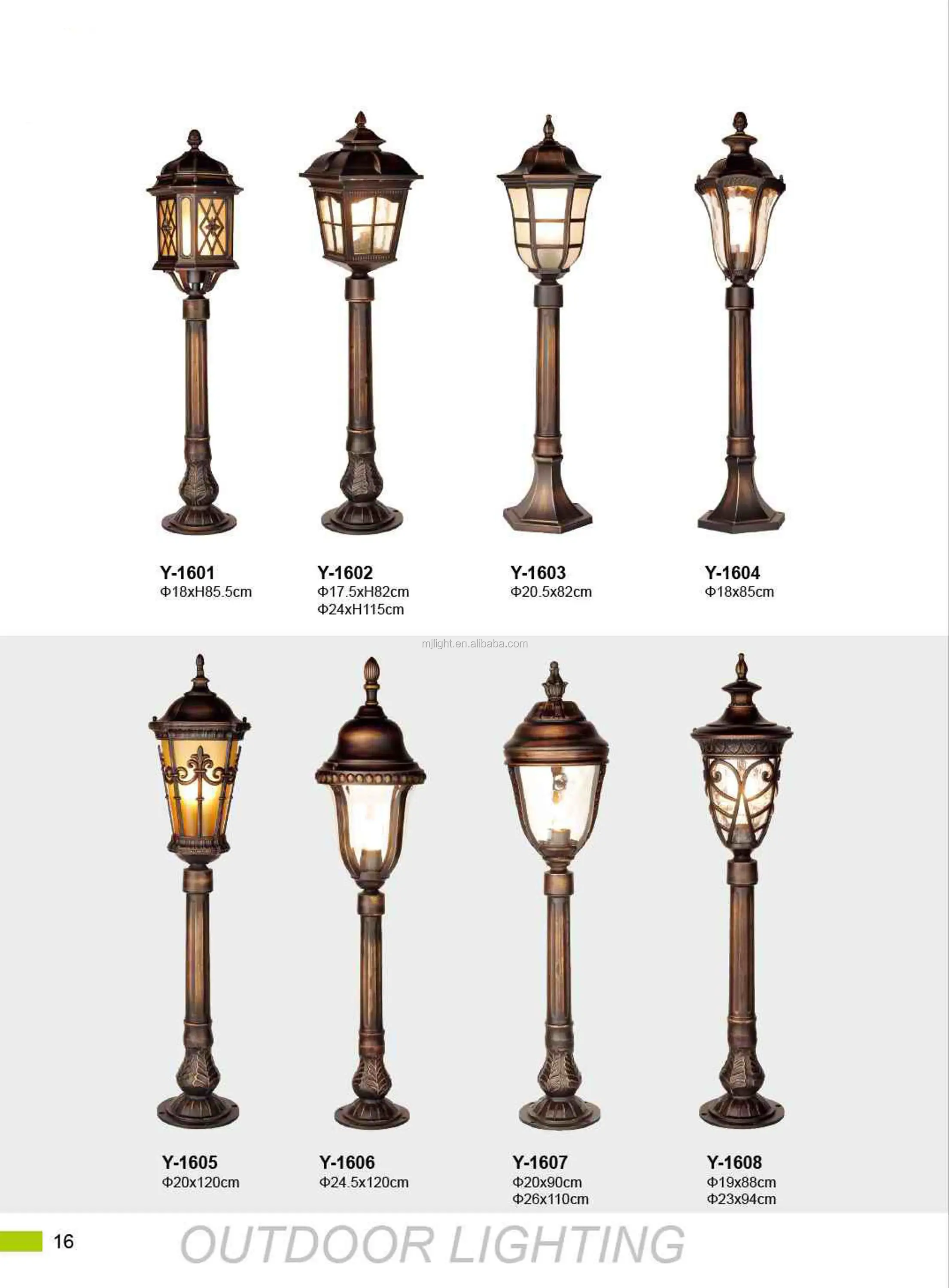 Exterior Antique Led Gate Fence Post Lamp Garden Pillar Light Buy