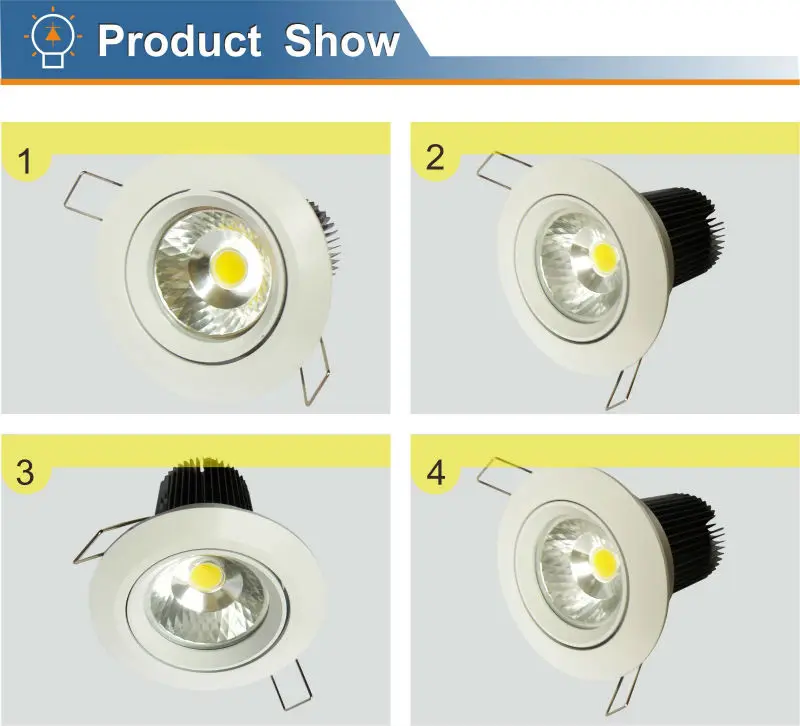 High Quality Epistar LED Chip 15w dimmable LED COB downlight for Hotel office