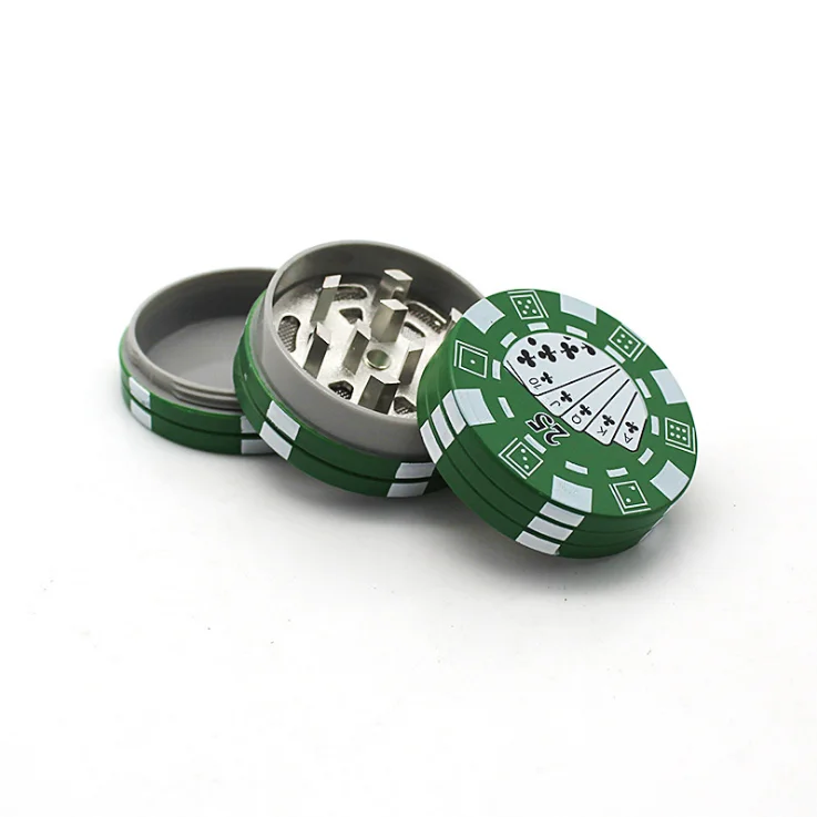 

Hand Muller Poker Chip Style 3 Piece Tobacco/Spice/Herb/Weed Casino Pollen Grinder