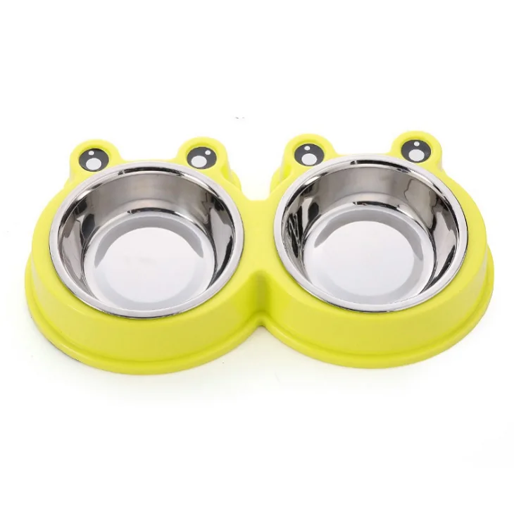 2019 Hot Sale Frog Shaped Slow Feeder Dog Water Bowl Stainless
