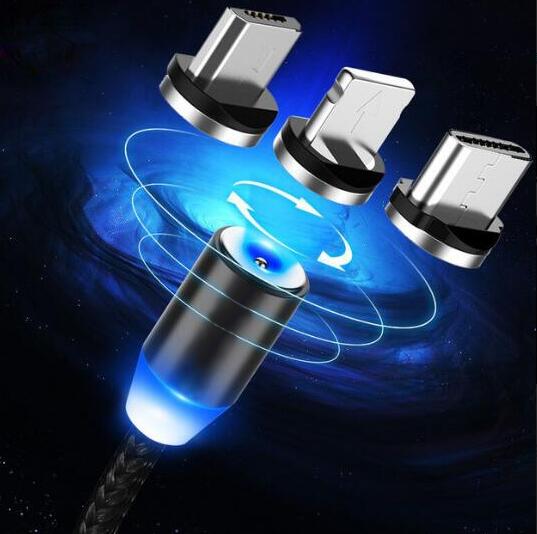 
3 in 1 magnetic usb cable 3a 5a multi magnetic fast charging charger cable 3in 1 led round 1m 2m quick charge for mobile phone 