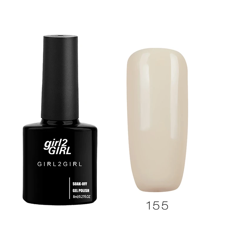 

Gilr2Girl ivory white nail art private label vanish soak off uv gel nail polish, 280 colors