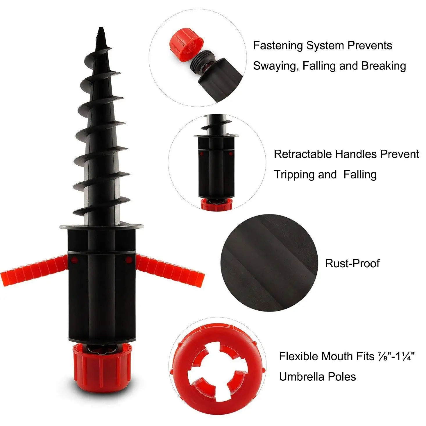 Wholesale Beach Umbrella Sand Screw Anchor Base Auger Drill Screw