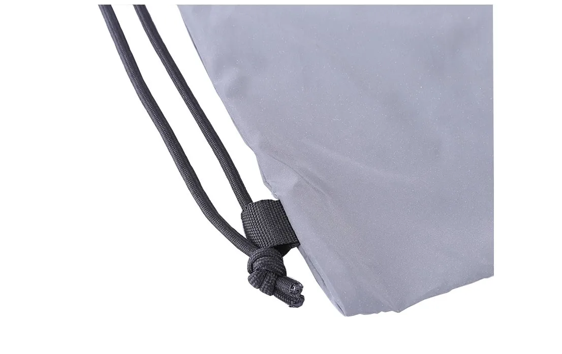 Wholesale Custom Printed High Quality Eco Friendly Reflective Polyester Drawstring Tote Bags Shopping Bag