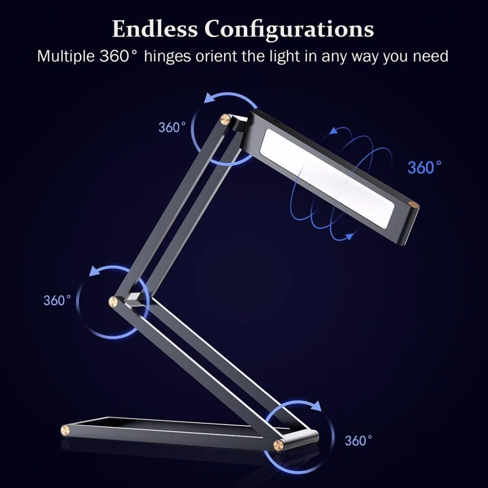 Foldable Portable Desk Light 12V DC Battery Operated Mini Rechargeable Led Reading Wall Mount Cordless Table Lamp With Battery