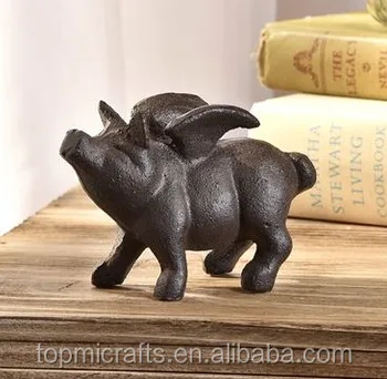 Flying Pig Design Table Decor Cast Iron Craft Buy Cast Iron Craft