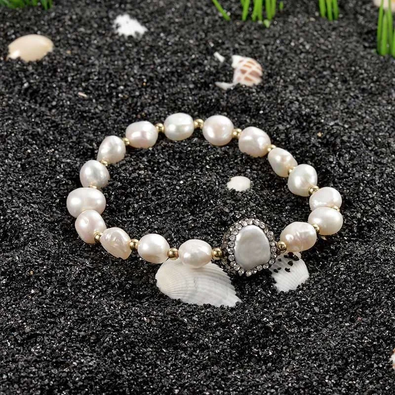 

Freshwater Pearl Charm Bracelet