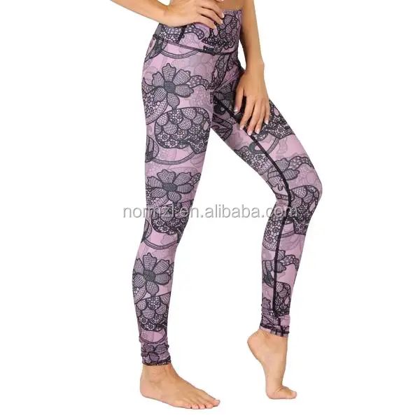 

Hot quality Sublimation Printing Sport Leggins Women Running Fitness Eco Friendly seamless high waist Yoga long Pants Leggings, Customized colors