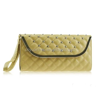 quilted hard clutch bag