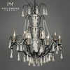 2018 American Countryside Rustic Vintage Style Eight Lights Wooden Ball Chain Chandeliers