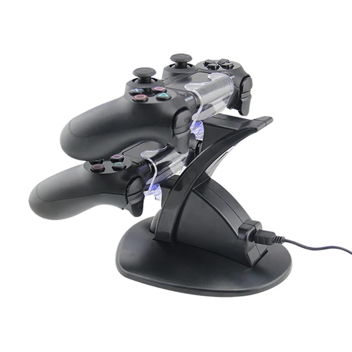 Blue Light Dual Charger Station for PS4 Controller