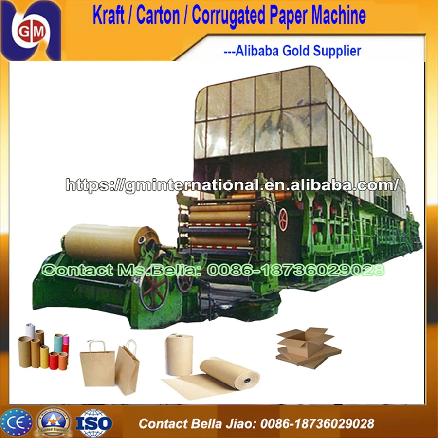 2400mm Fourdrinier Occ Waste Carton Box Recycling Duplex Cardboard