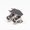 RF Coaxial HD Female Twin BNC Connector PCB Mount