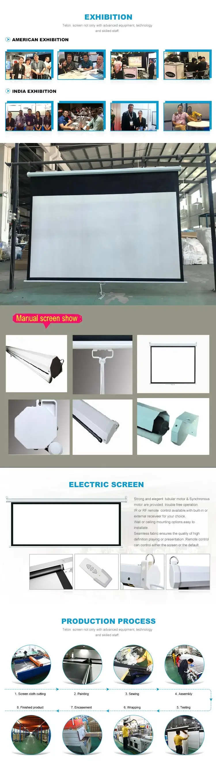 Low Price Self Lock Manual Projector Screen Tabtension Scissor Lift