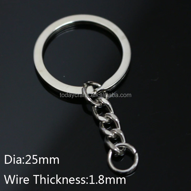 

Hot Sale 25mm Key Chain & Key Ring With metal Link Chain key chain