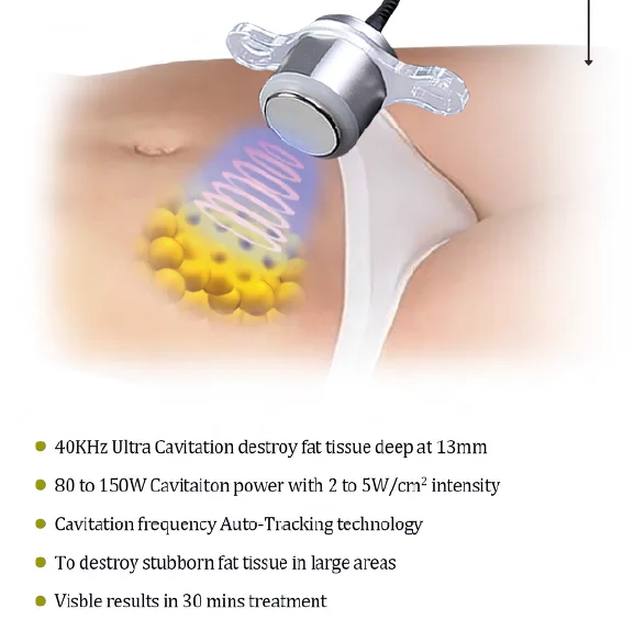 Ultrasonic Cavitation+Vacuum Liposuction+Laser+Bipolar RF+Roller Massage Weight Loss Machines