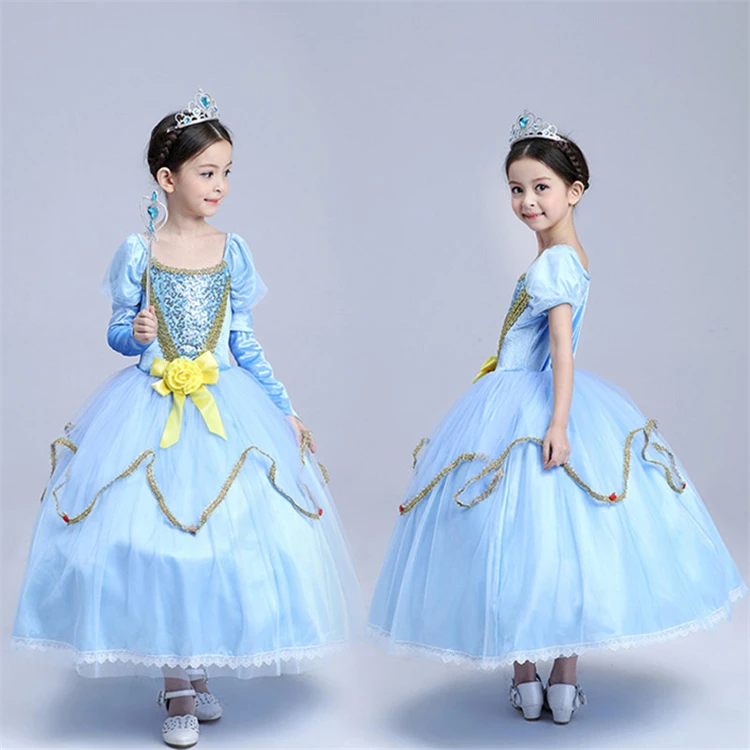 2018 Niñas Vestido Cenicienta Traje Para Niños Partido Cosplay - Buy Vestidos  De Fiesta De Niñas Product on 