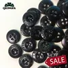 14mm Plastic Button Laser Concave Logo Engrave C.P. Shirt Button Maker Black Color Plastic Cross Shape Button
