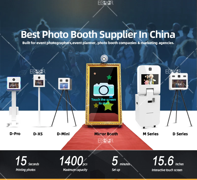 Amazing portable robot photo booth shell take photo with family and friends