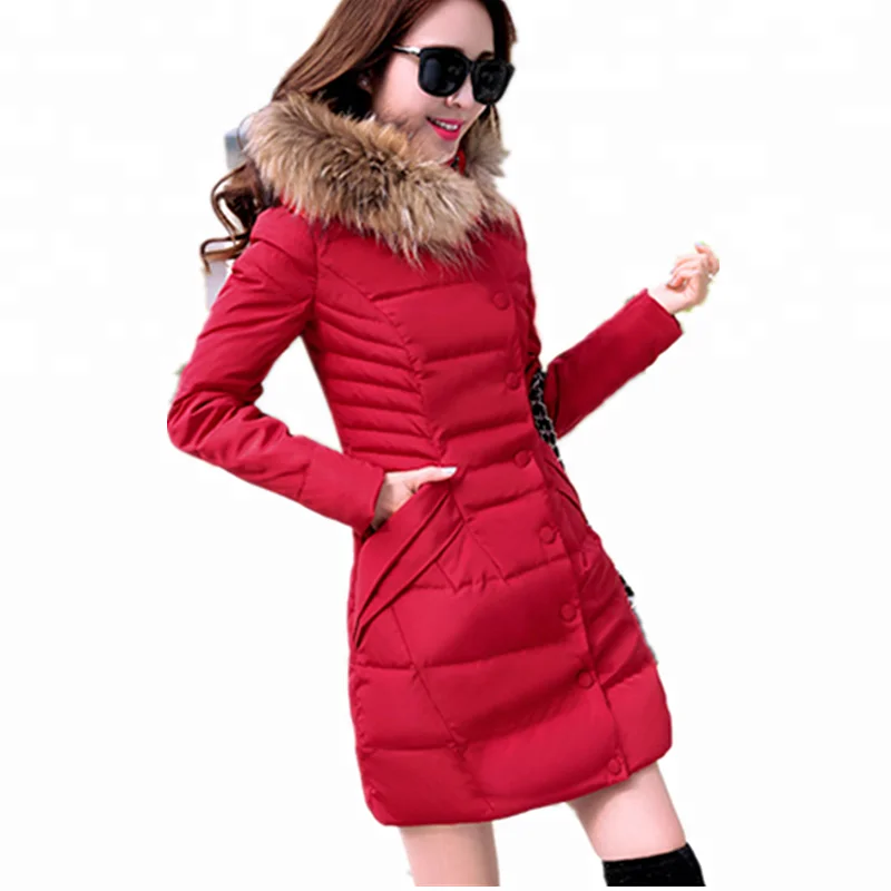 Lady Black Custom Winter Coat Jacket Women with Fur