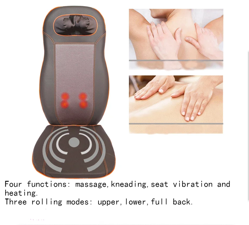 Snailax Shiatsu Massage Cushion with Heat Massage Chair Pad Kneading B