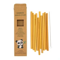 

WanuoCraft Bamboo Straw Biodegradable 100% Natural Eco Custom Logo Reusable Drinking Straws