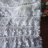 Fashion Design 3D Sequins and Fringe Embroidery Lace Fabric For Dress
