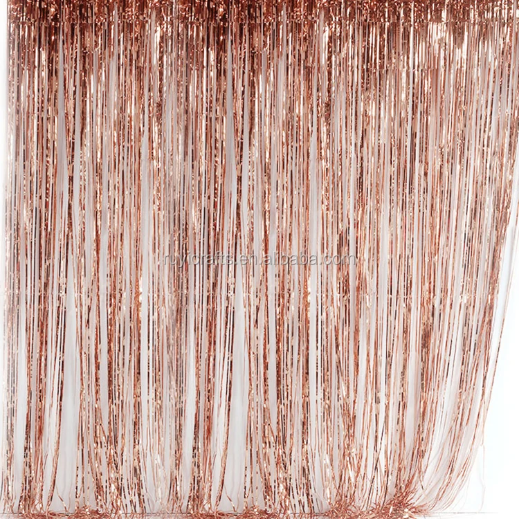 3ft x 8ft elegante oro rosa metalizado cortina decoracion fiesta buy cortina de papel de aluminio cortina de papel metalico decoracion de fiesta