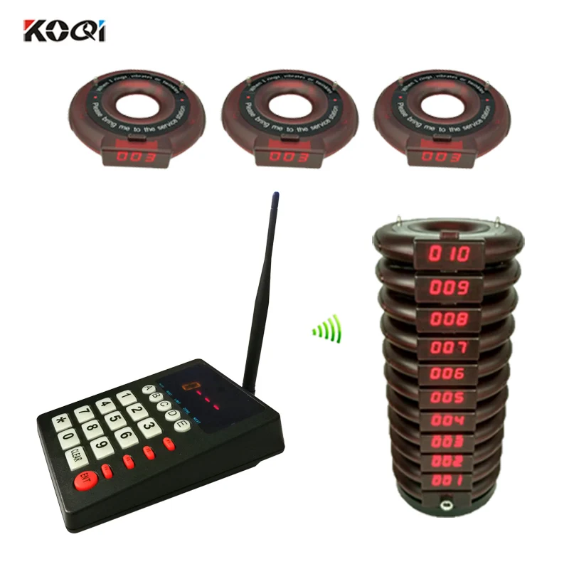 

433.92MHZ Guest Paging System Wireless Restaurant Paging System for Fast food Restaurant