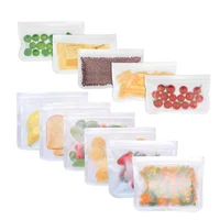 

Gallon Size FDA Food Grade PEVA Food Bag Reusable Leakproof Freezer Snack Sandwich Food Storage Bags