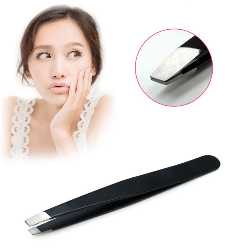 

Eyebrow Tweezers/ stainless steel eyelash extension tweezers, Black;pink