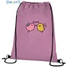 2018 Custom Logo Light Bicycle Soft Drawstring Backpack with Metal Eyelet