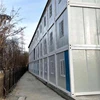 Eco friendly modern design accommodation living sandwich panel prefabricated steel frame house