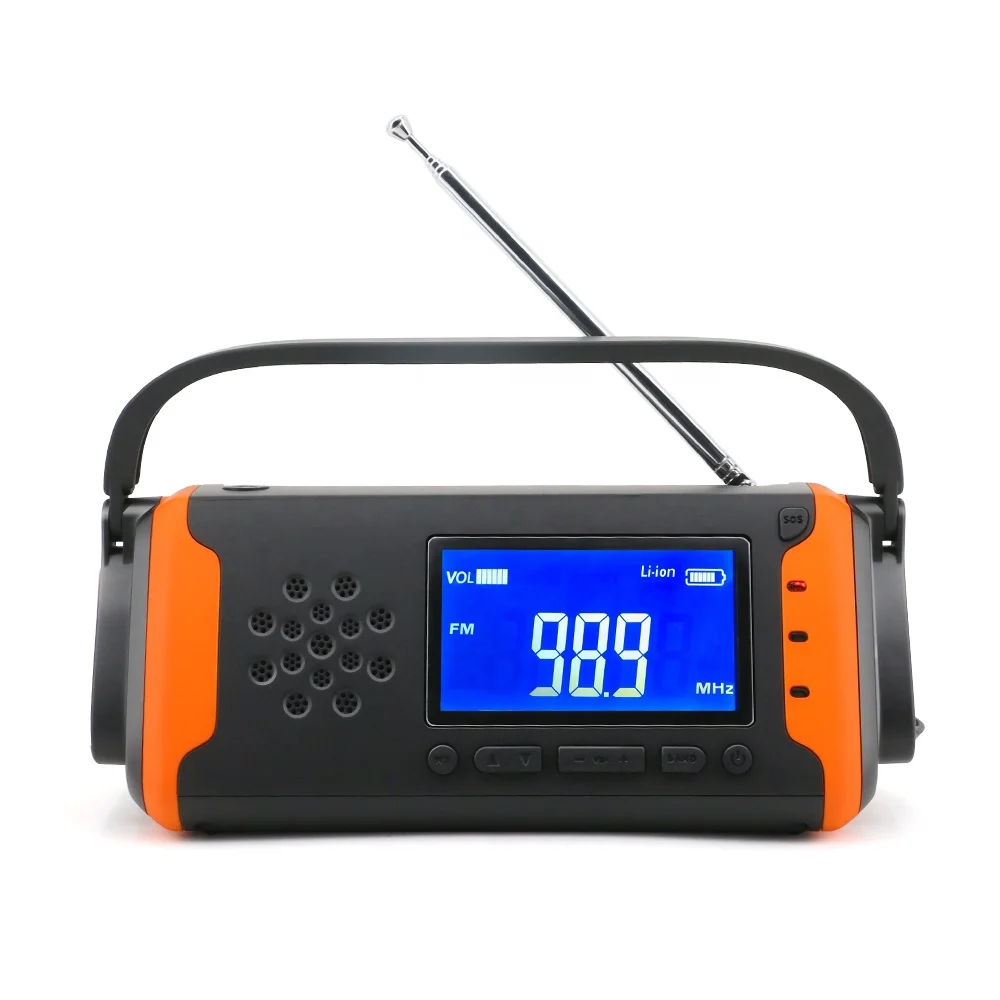 

generator flashlight digital portable mini speakers solar emergency fm weather radio bluetooth