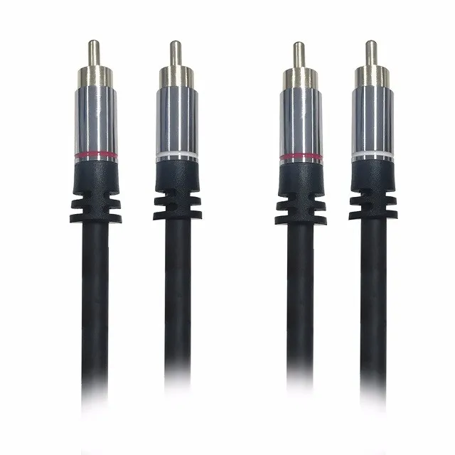 High Quality Rca Audio Cable 2 Rca To 2 Rca 24k Gold Plated Oxygen Free