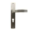Door Handle On Plate Aluminum Lever With Iron Plate Manufacturing Long Plate Poland Market AB Variety Finish
