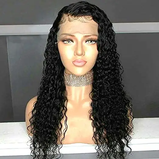 

Aliexpress HD swiss transparent lace frontal wig water wave wig human hair lace front 150%density DIVA1