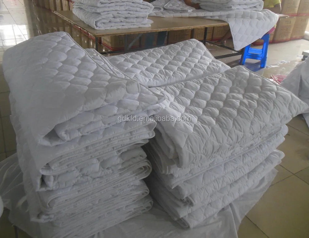 Washable Polyester Cotton Quilted Mattress Topper Hotel Mattress