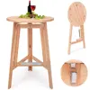 Folding Wooden Bar Table High Seat Stool