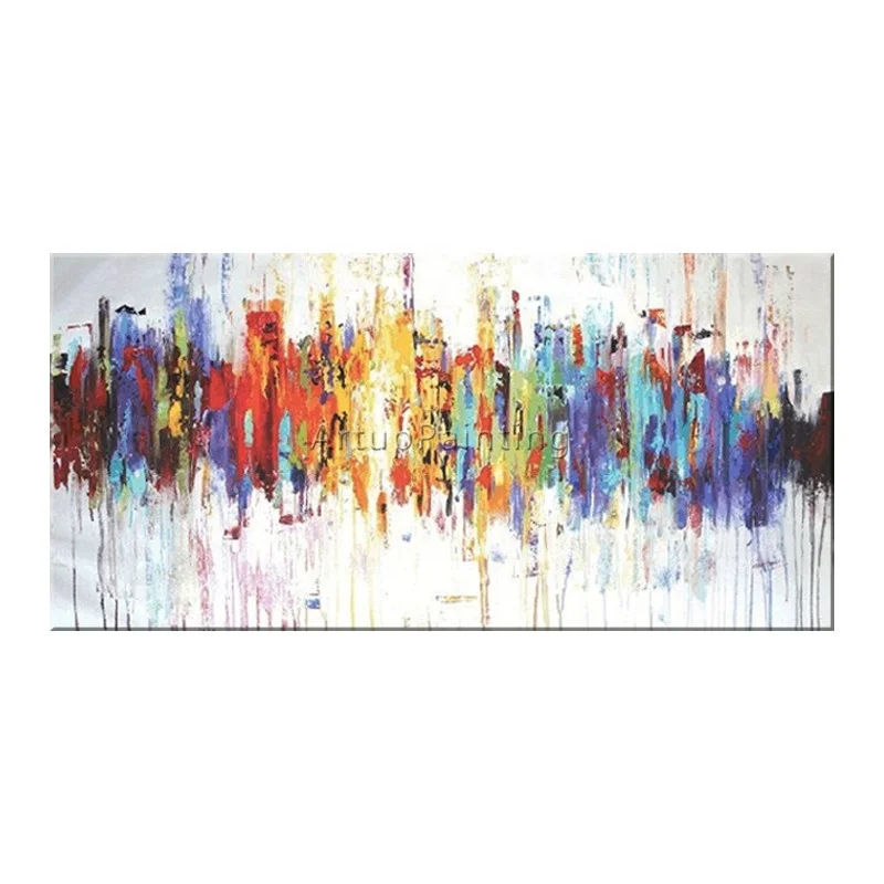 

Abstract oil painting hand painting decor acrylic canvas colorful knife painting wall art pictures for living room, Multi colors