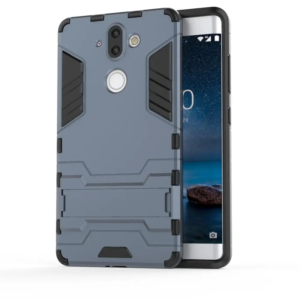 Hot sale shockproof hybrid case cover armor iron man Slim Armor TPU+PC phone case for Nokia 6 8 9