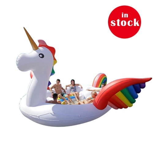 

2018 giant inflatable unicorn Island 6 person party pool float, As picture