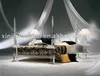 high quality clear acrylic bed/bedstead for man and women with two side table