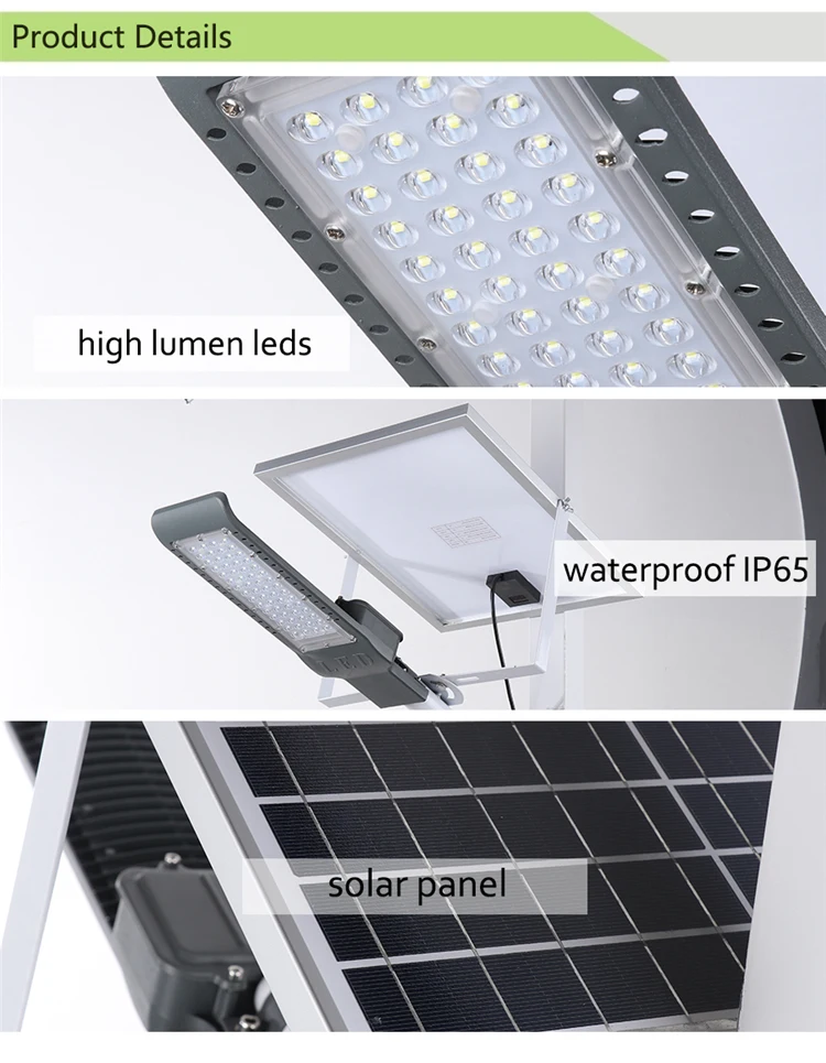 Bridgelux smd ip65 aluminum waterproof outdoor 30 60 100 w solar led street light