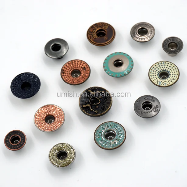 14mm 17mm Brass Single Pin Shank Metal Jeans Button Buy Jeans Button
