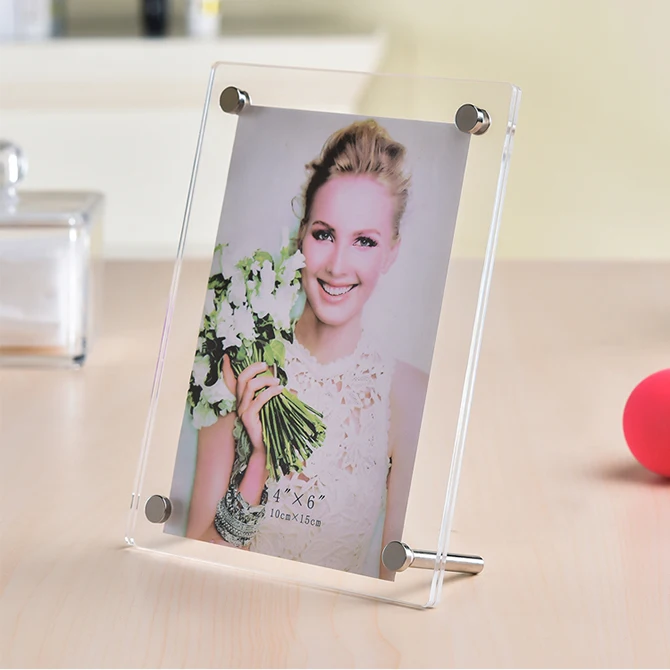 Clear customized acrylic metal magnetic picture photo frame.jpg